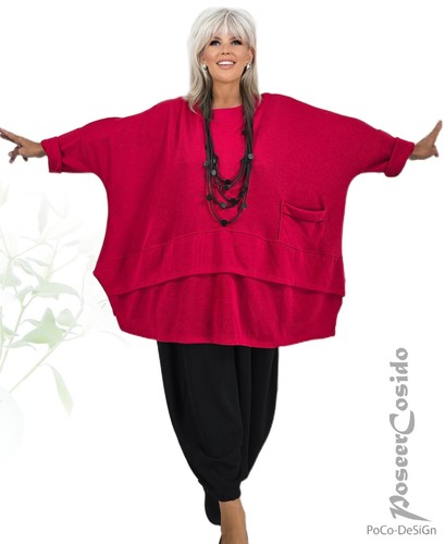 LAGENLOOK Italy Pullover Pulli Strick Shirt 46 48 50 52 54 56 58 XL XXL XXXL - Bild 33 von 81