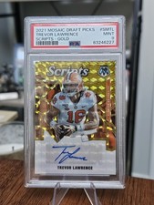 2021 Mosaic Draft Picks Trevor Lawrence Scripts Auto Gold PSA 9 AUTO 10 Jaguars