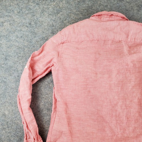 Perry Ellis Button Up Shirt Mens Small Red Collared Roll Tab Long Sleeve Casual - Picture 13 of 14