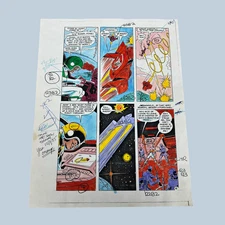 Original Vintage Voltron Interior Page Color Proof Guide Comic Book Art 11 x 8.5