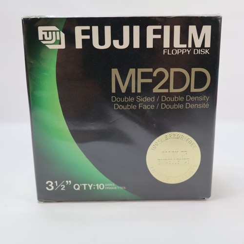 Fujifilm MF2DD Double Sided Double Density Floppy Disks 3 1/2"10 Pack Sealed New - 第 1/4 張圖片