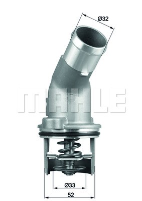 TI 205 92D ENGINE COOLANT THERMOSTAT MAHLE ORIGINAL NEW OE REPLACEMENT - Picture 2 of 5