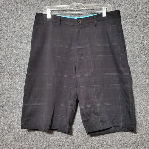 Y2K The Realm Plaid Canvas Shorts Mens 34 Black Grunge Skate Outdoor Motocross - Picture 3 of 11