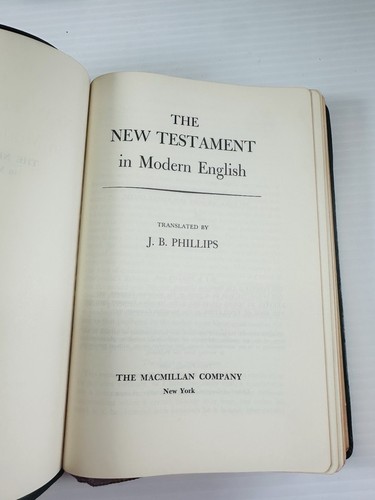 New Testament Modern English J.B. Phillips 1966 Leather HC Macmillan 3rd Print - Bild 3 von 10