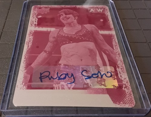 2022 Upper Deck AEW Magneta Printing Plate Ruby Soho 1/1 Autograph - Picture 1 of 2