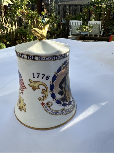 VTG Aynsley U.S. Bicentennial 1776 - 1976 Commemorative Bell Bone China England - Picture 2 of 6