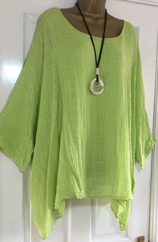 2025 Autumn Womens Clothing Fashion Batwing Sleeve Solid Color Loose O-Neck 3/4 - Picture 24 of 31