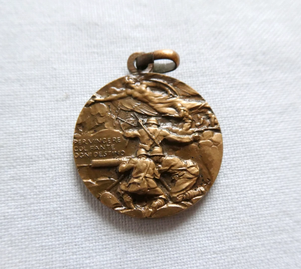 Médaille Militaire Rare Du 44e Régiment D'Infanterie Arditi - Monte Santo 1917, Argent 8g, Diamètre 27mm, Originale