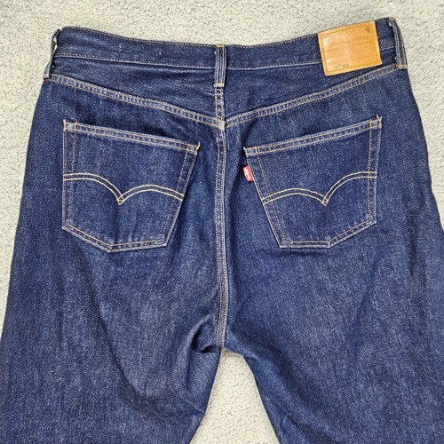 Pantalones de mezclilla Levi's 501 años 90 para mujer 33x27 ribete corte dobladillo crudo botón mosca grande E - Imagen 12 de 20
