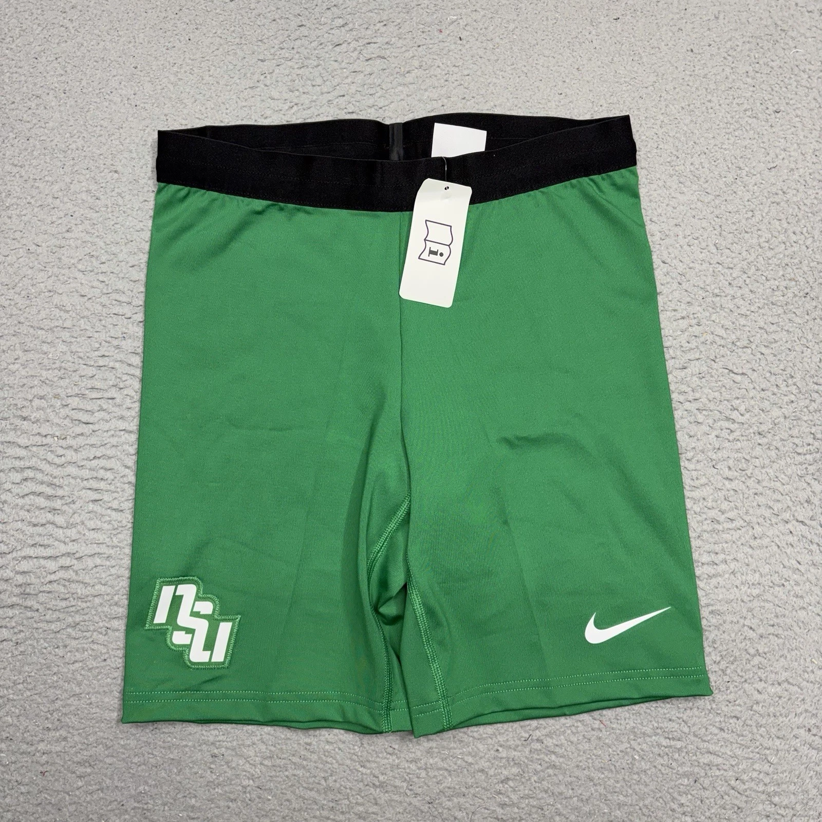 Nike Half Tight Pants Mens Large Green Black Track Shorts Running NSU FZ5973