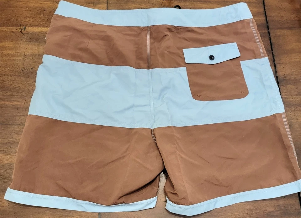 Nuevo con etiquetas San Onofre Surf Co Hombres 36 Retro Rayas Trimline Boardies Board Shorts Trunks Foto 4 de 4