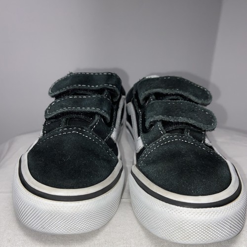 Scarpe da skate Vans bambino Old Skool taglia 11 nere bianche con gancio e passante - Foto 5 di 9