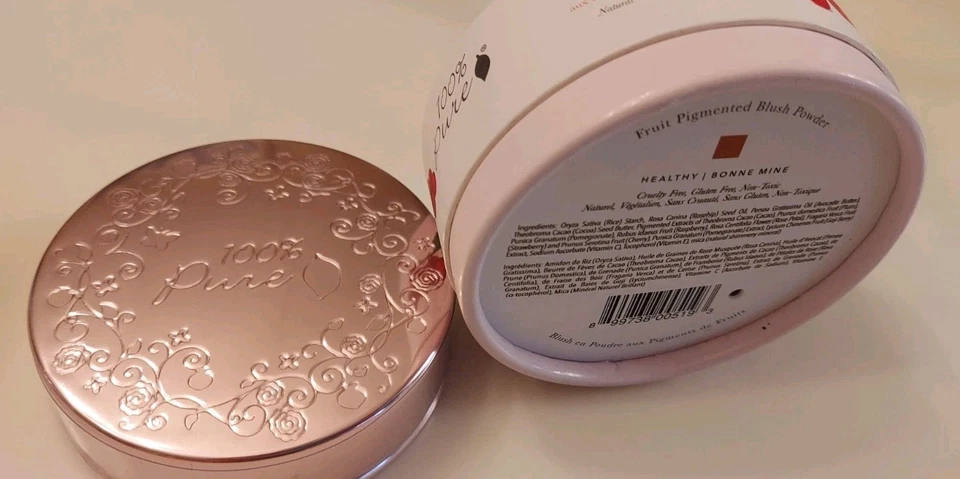 100% Pure Cosmetics Fruit Pigmented Blush Powder 9g Vegan Healthy Bonnie Mine - Image 4 of 4