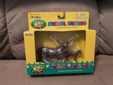 Ertl John Deere Kids Animal Friends Hereford Beef Cow With Calf NOS