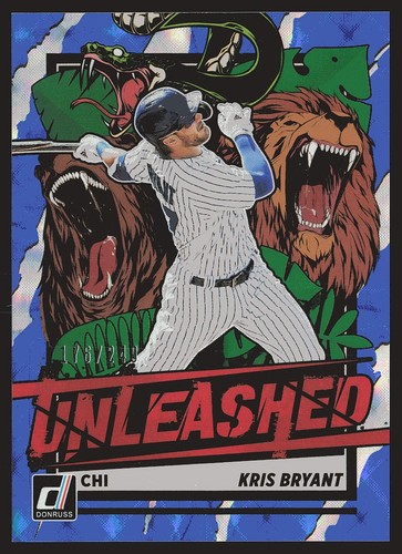 2021 Donruss #UNL17 Kris Bryant Unleashed Blue #/249 SN