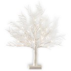 Lighted LED Frosted White Tabletop Tree