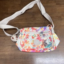 Kipling Mini Borsa Messenger Floreale Borsa a Tracolla Scimmia Charm Multicolore