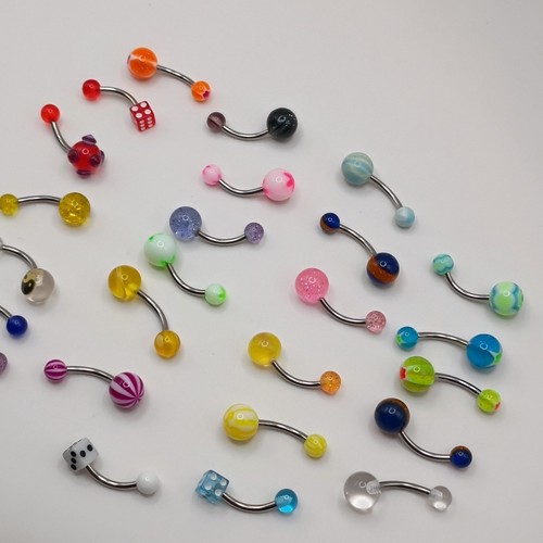 25 Kugel Bauchnabel Ring Ringe Konvolut Piercings verschiedene Nos Lot 3 - Bild 2 von 6
