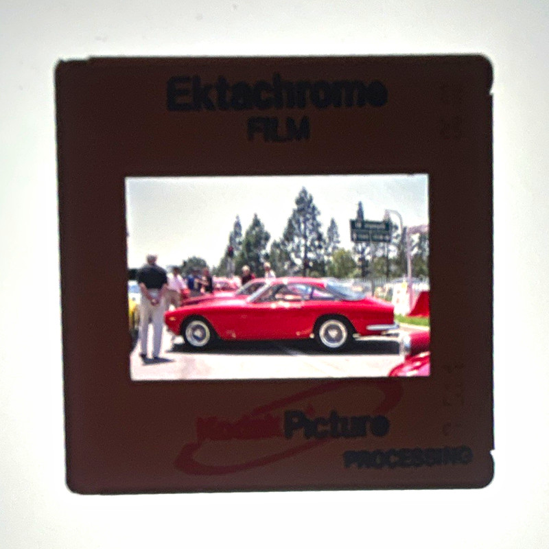 Ken Eberts 35mm Color Film Slide Transparency Red Car Automobile Landscape