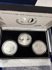 2006 $1 American Silver Eagle 20th Anniversary 3pc Set Box, OGP & COA