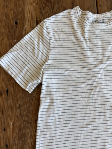 Faherty Sunwashed T-Shirt Mens Medium Striped Causal Soft Organic Cotton - Picture 6 of 9