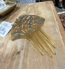 ART DECO 1920s ANTIQUE RHINESTONE CELLULOID HAIR COMB