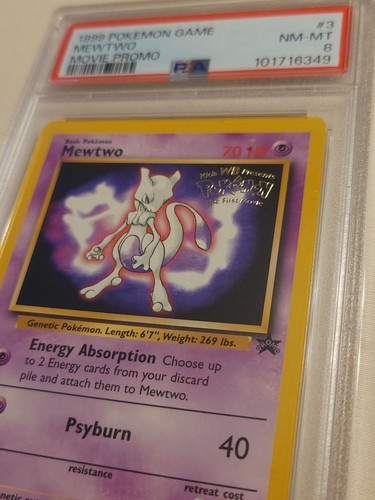 Mewtwo - Pokemon WOTC Black Star Promo #3 - Near Mint to Mint PSA 8 - Picture 3 of 5