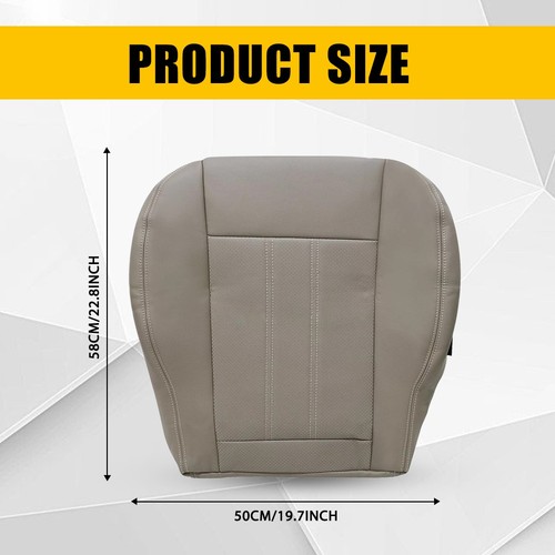 Fit 2011-2016 Chrysler Town & Country Driver Leather BOTTOM Seat Cover Tan Black - Bild 9 von 45