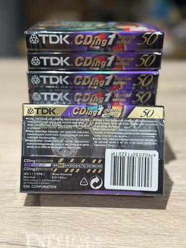 Lot 10 Cassette Audio Vierge TDK Cding1 50 neuve Normal Position IEC I Type I - Photo 2/2