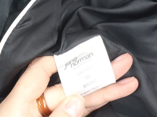 Jane Norman Women's Black Trench Coat Size 10 - Picture 5 of 12