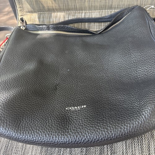 Coach 31623 Bleecker Sullivan Black Pebbled Leather Hobo Bag Handbag - Picture 9 of 11