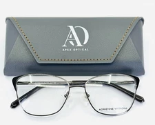 ADRIENNE VITTADINI AV1260 GUN Gunmetal Womens Cat Eye Eyeglasses 54-16-140 B:41