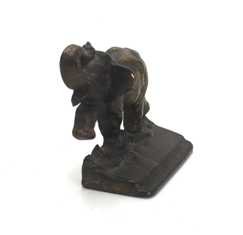 Gusseisen Antik Messing 3-3/8"H Elefant Figur, Türstopper, Buchstütze gebraucht - Bild 8 von 11