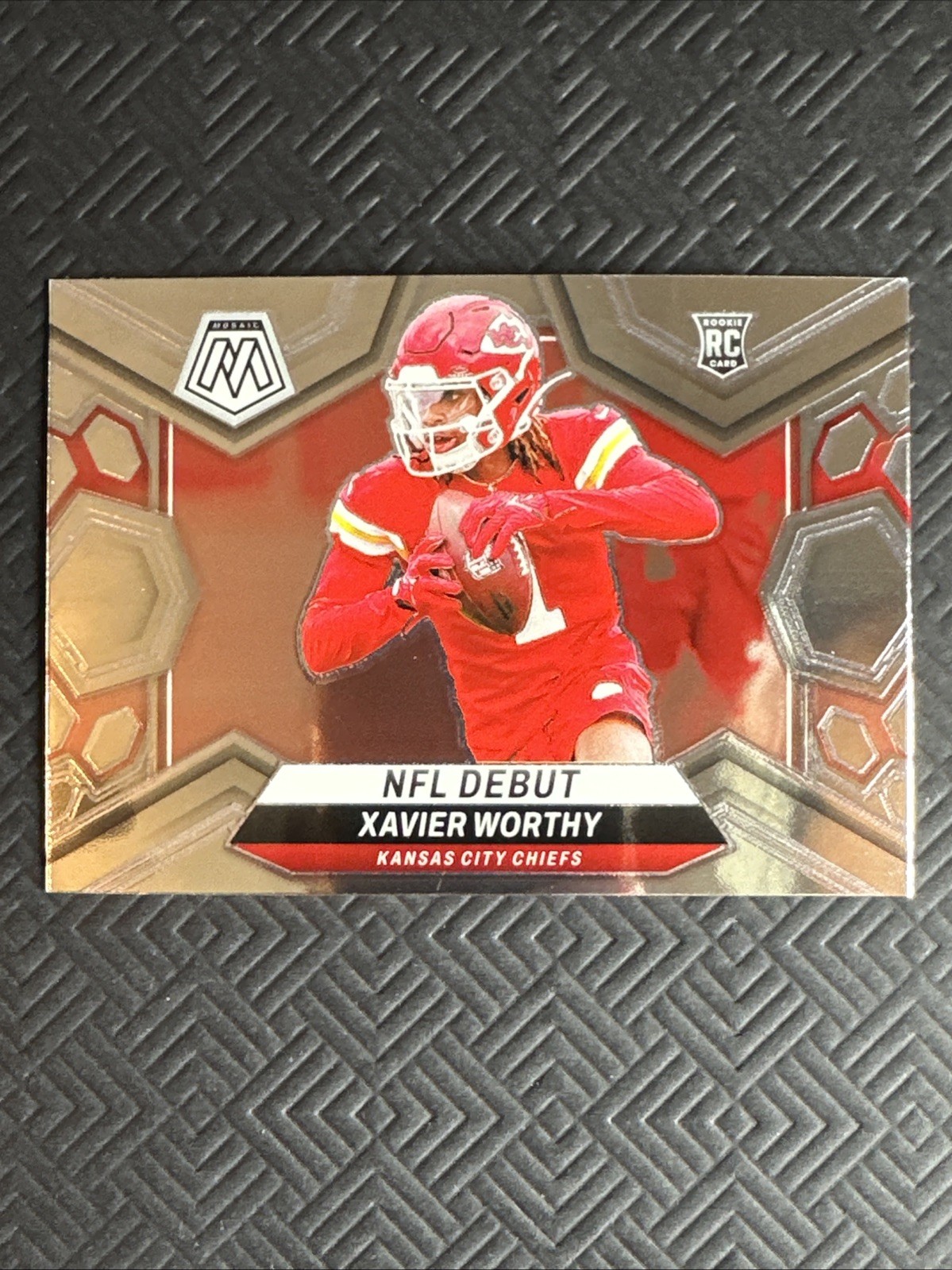 2024 Panini Mosaic Xavier Worthy #285 RC Rookie NFL Debut KC Chiefs
