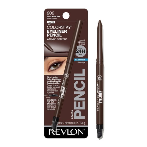 Revlon Colorstay Eyeliner Pencil - 202 Black Brown 0.01 Fl Oz - Picture 2 of 11