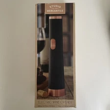 Studio Mercantile, Electric Wine Opener, Single Button Control And Foil Cutter