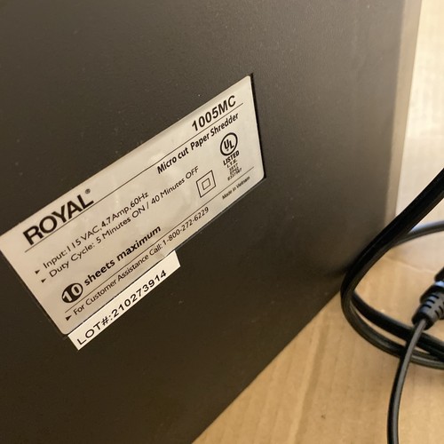 Royal Microcut Zerkleinerer schwarz (1005MC), 3,75 gal (Volumenkapazität), Soildschwarz - Bild 10 von 10