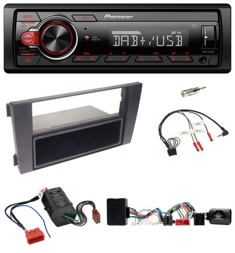 Pioneer MP3 1DIN DAB USB Lenkrad Autoradio für Audi A6 2001-2005 Vollaktiv