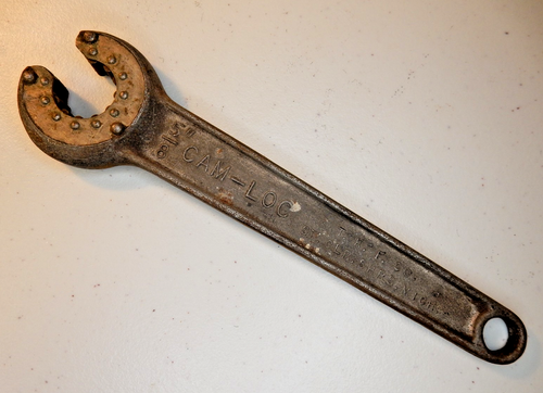 RARE VTG 5/8" Cam-Loc Wrench by T.K.F. Co. ST. CLAIR SHORES MI
