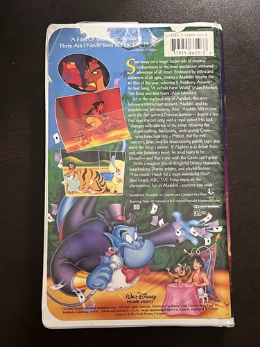 Aladdin Rare Black Diamond Edition (VHS 1993) Collector’s Item - Picture 6 of 7