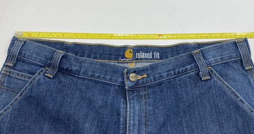 Carhartt Herren 38X30 Blau Denim Jeans Relaxed Fit Arbeitshose - Bild 5 von 6