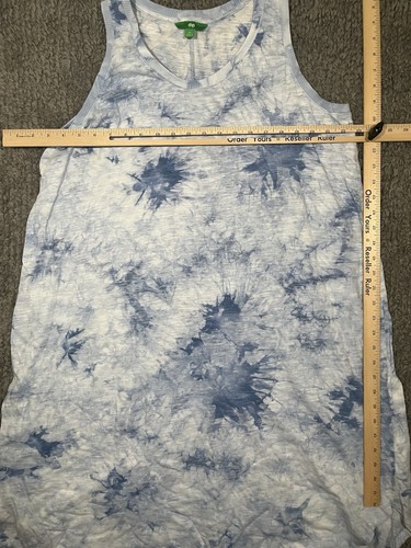 Dip Blue And White Water Tie Dye Sleeveless Maxi Flow Dress Womens Size 1x - Picture 4 of 7