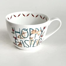 Hoppy Easter Portobello By Design Bone China Spring Floral Bunny Coffee Mug