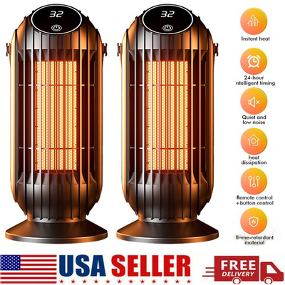#ad 2PCS 2000W Electric Space Heater Garage Hot Air Fan for Indoor Large Room 3s US $48.99