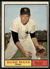 1961 Topps #387 Duke Maas VG-VG/EX 3007578