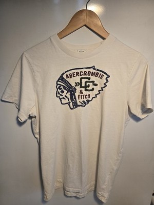 VTG Abercrombie & Fitch Tshirt Men XXL Embroidered Native American Chief Y2K CC