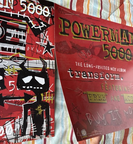 Powerman 5000 Transform (2003) Promo Poster (Autographed By Band) 24 X 12 - Picture 4 of 4