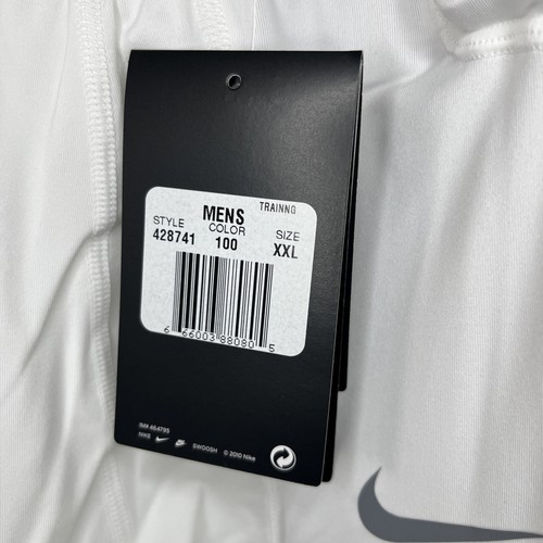 Nike Pro Combat Mens Padded Compression Shorts White 2XL FREE SHIPPING - Picture 10 of 11