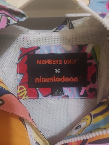 Members Only Nickelodeon Rugrats Hooded Windbreaker Jacket Mens L - Picture 2 of 7