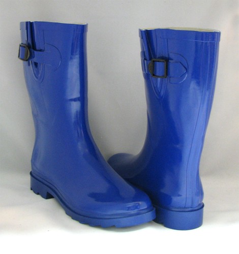 New Womens Rain Boots Rubber Solid Colors Mid Height Wellies Mid Calf Snow Sizes - Picture 24 of 59